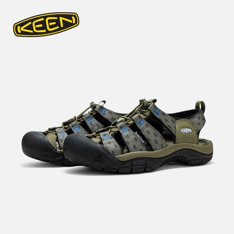 keen官方 NEWPORT RETRO男子户外舒适耐磨涉水凉鞋溯溪鞋 橄榄绿