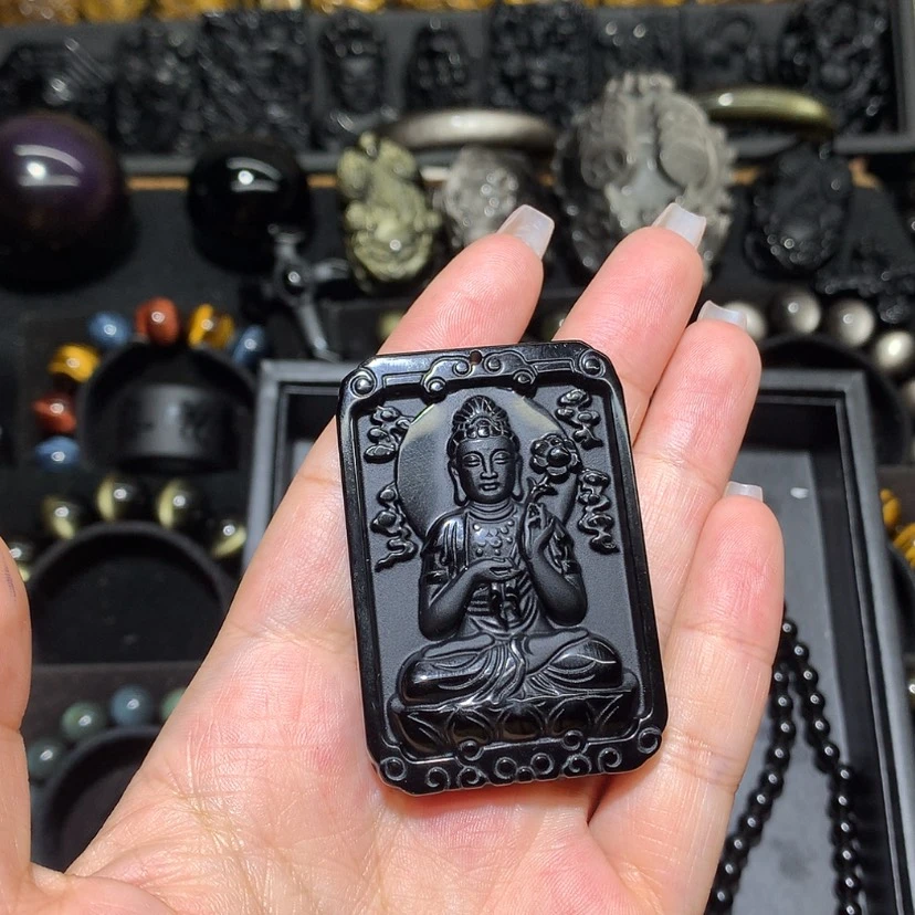 【闪购商品】黑曜岩珠宝奇石未镶嵌岚*