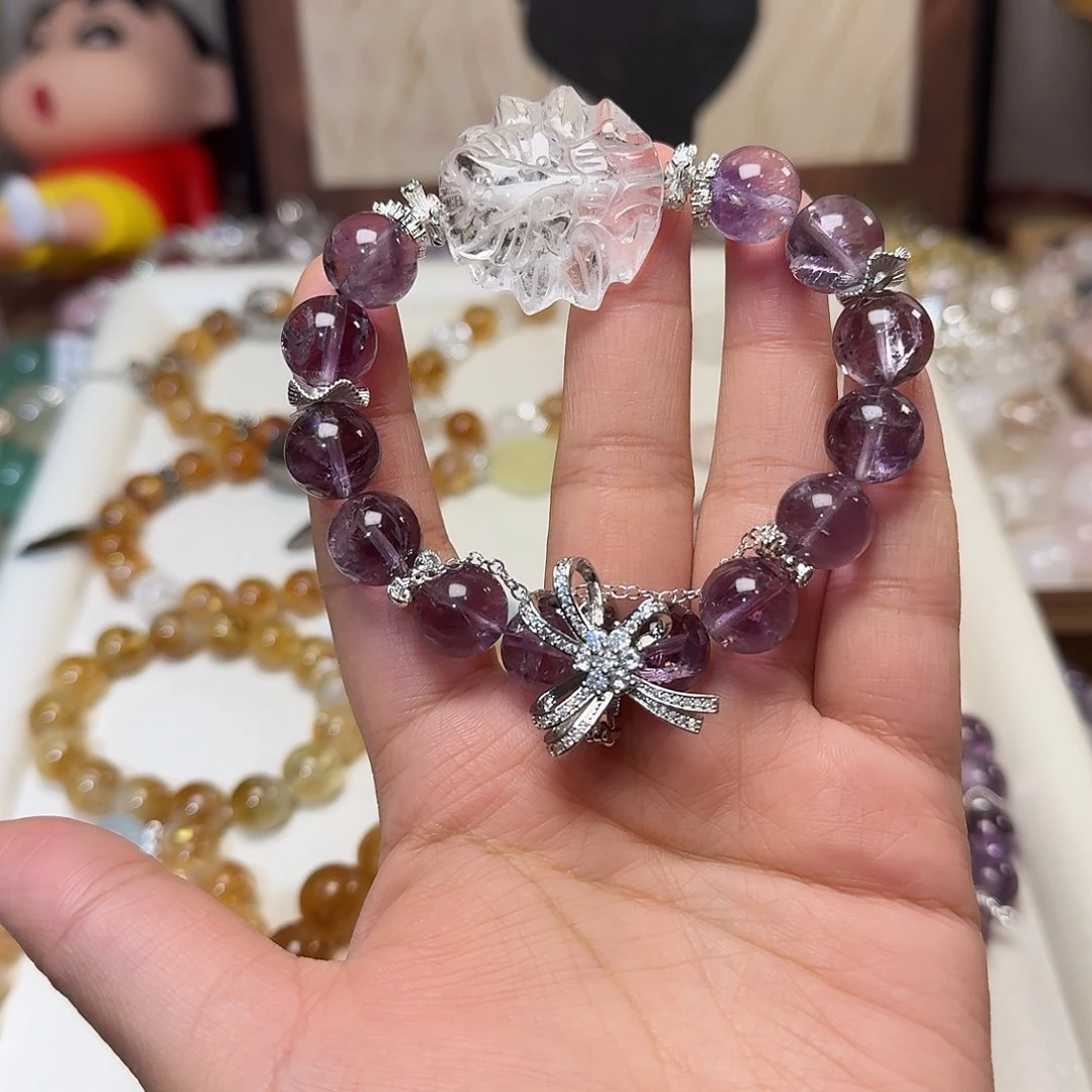 14K金镶嵌手链烟晶