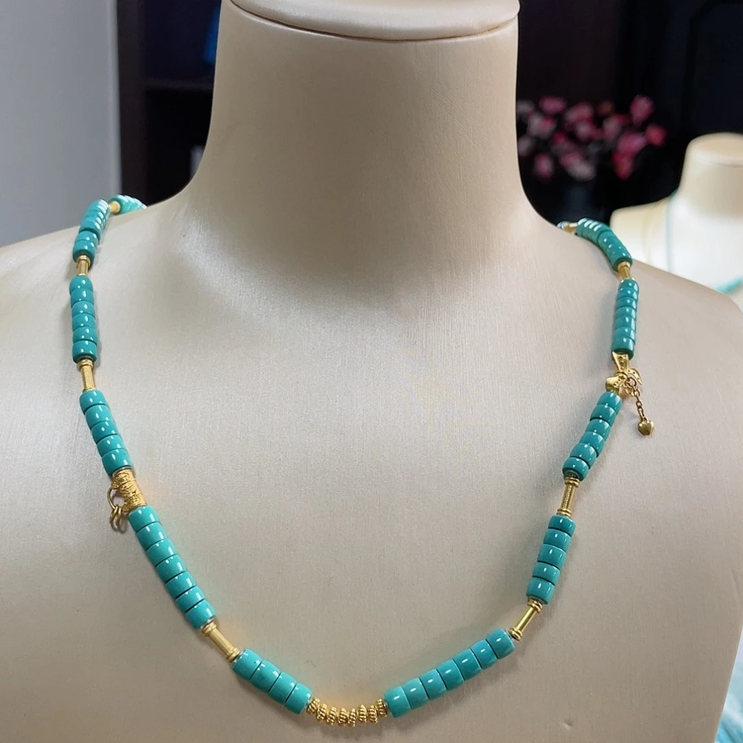 绿松石珠宝奇石18K金镶嵌