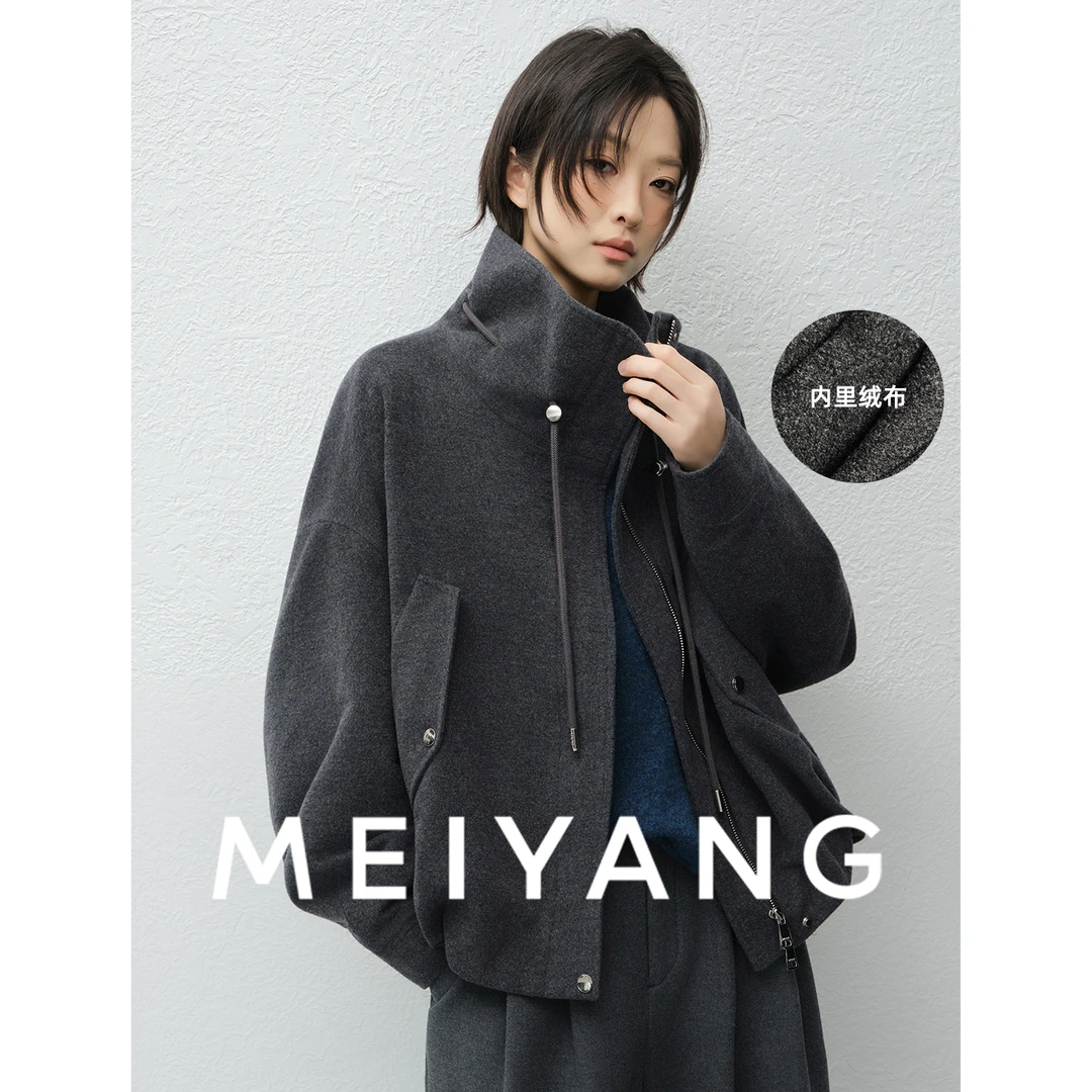 美洋MEIYANG 文艺部外套【商场同款】天丝羊毛绒感宽松上衣