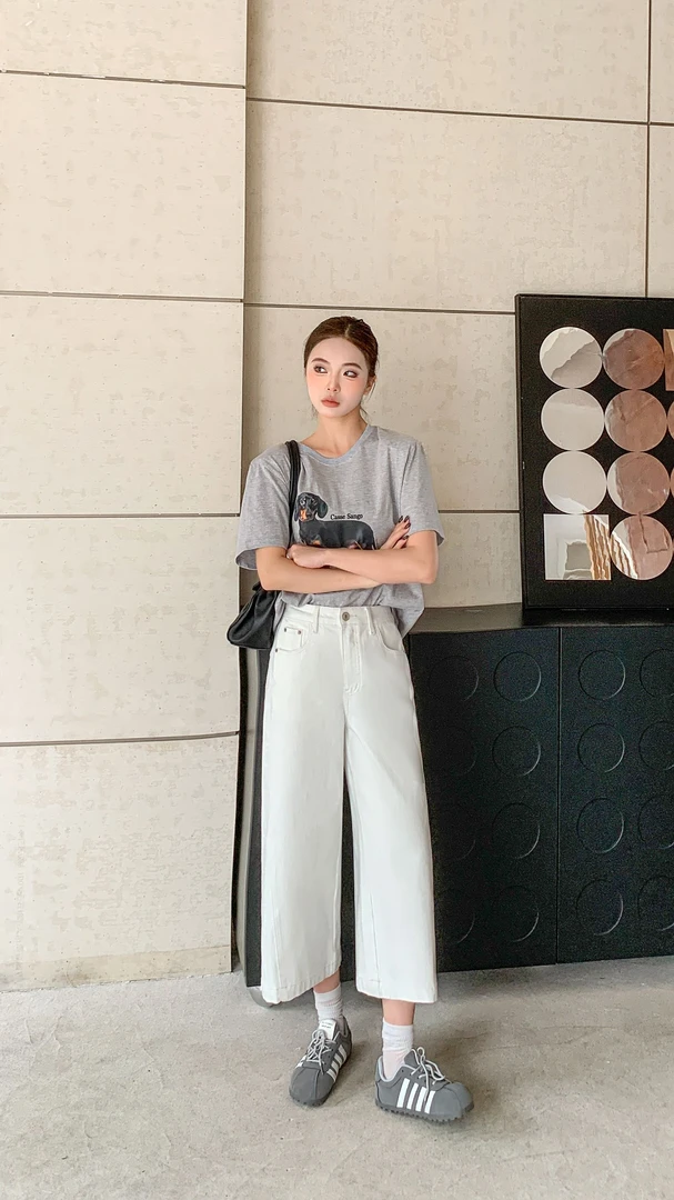 【783】夏款 微四面弹 八分直筒阔腿裤