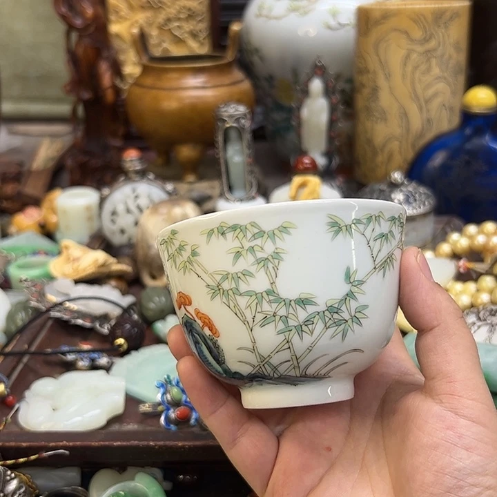 摆件张*发瓷杯！紫砂壶