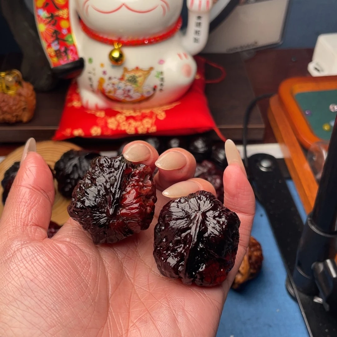 吊坠文玩核桃枫叶红34