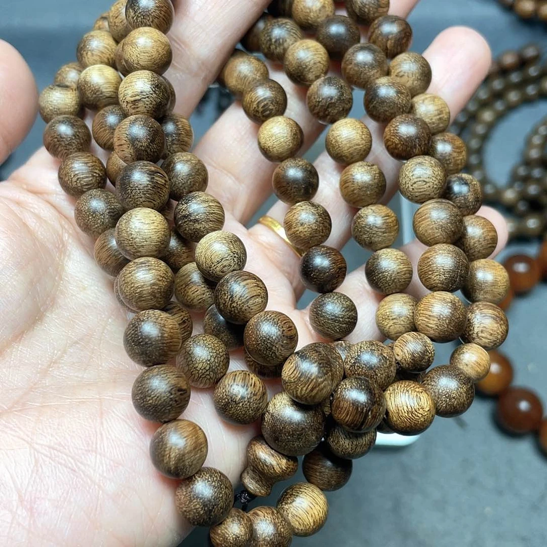 沉香手串浅*达拉干瘤疤0.8