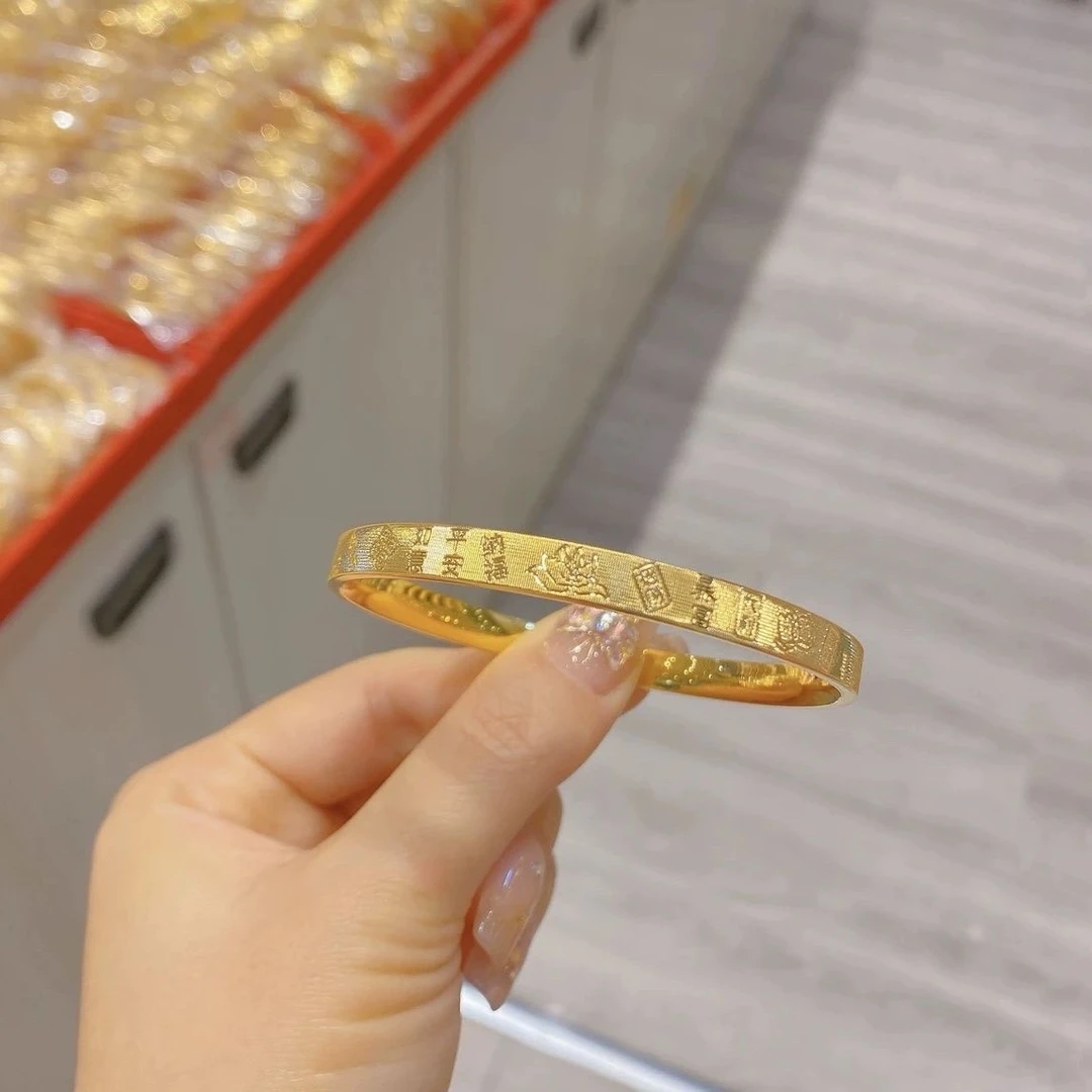 铜合金手镯 铜合金手镯精工吉言碎冰冰手镯时尚潮流个性闭口款