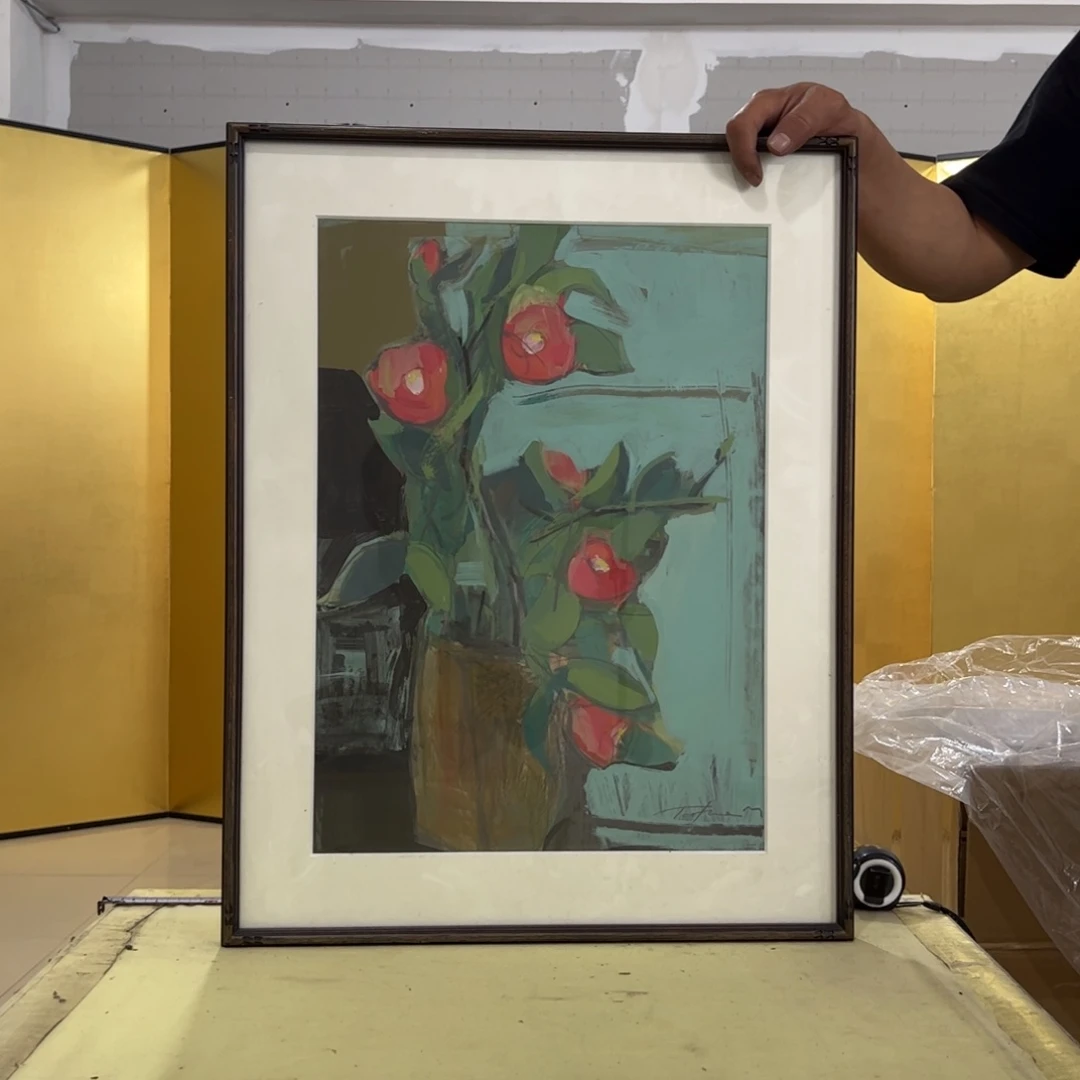 绘画M****E屏风框画茶空间设计