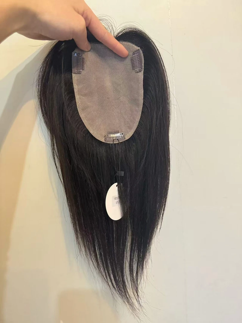 全真发9×14全手织一片式隐形假发片头顶高颅顶补发片轻薄透气