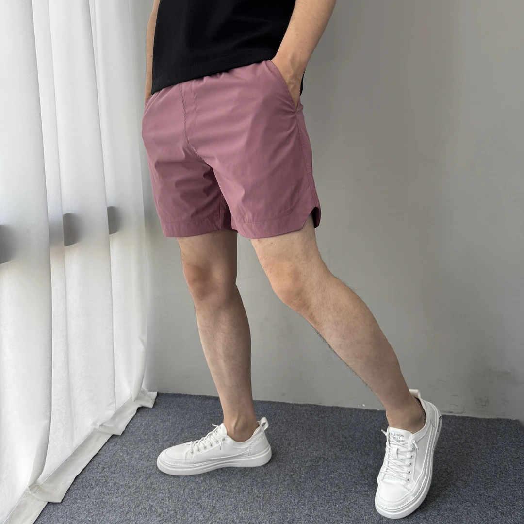 运动吸湿排汗短裤弹力夏季速干四分裤男运动裤透气健身短裤开衩潮