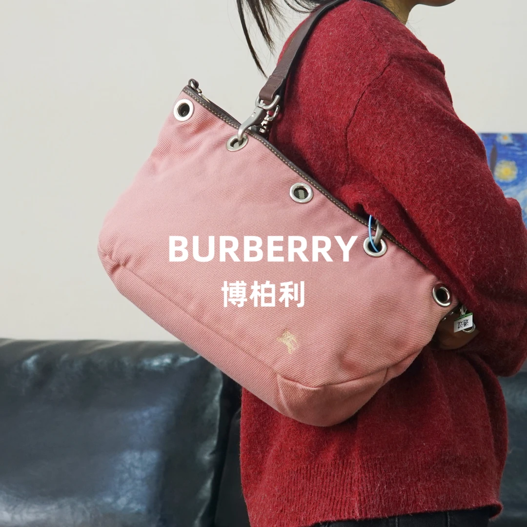 95新 BURBERRY/博柏利 巴宝莉/粉色单肩包/ZG02506055/6055