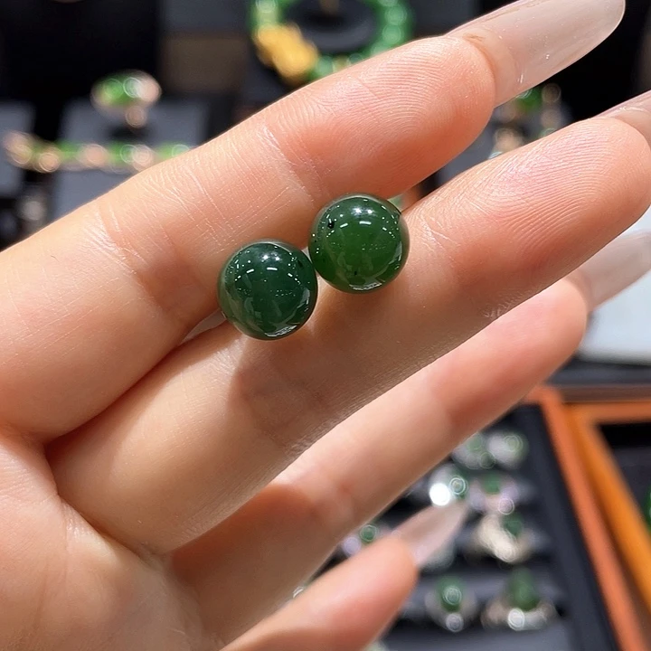 和田玉（碧玉）银S925镀金镶嵌戒指