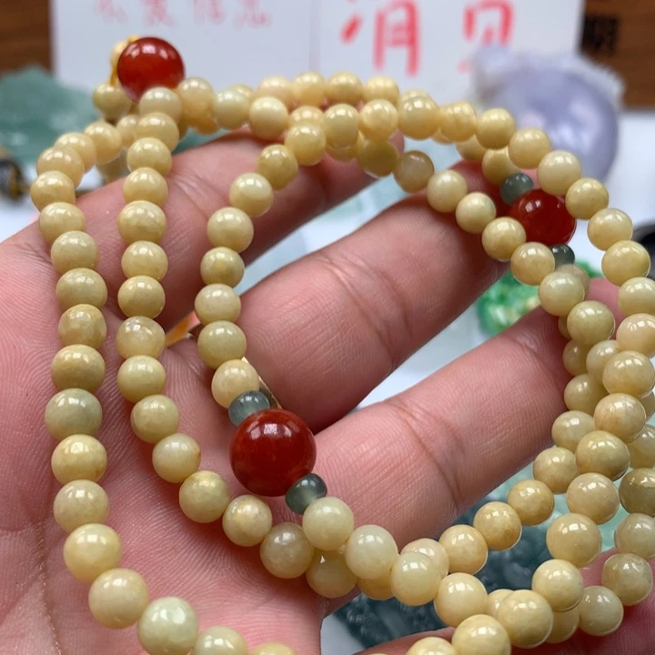 翡翠颈饰未镶嵌保真天然A货翡翠