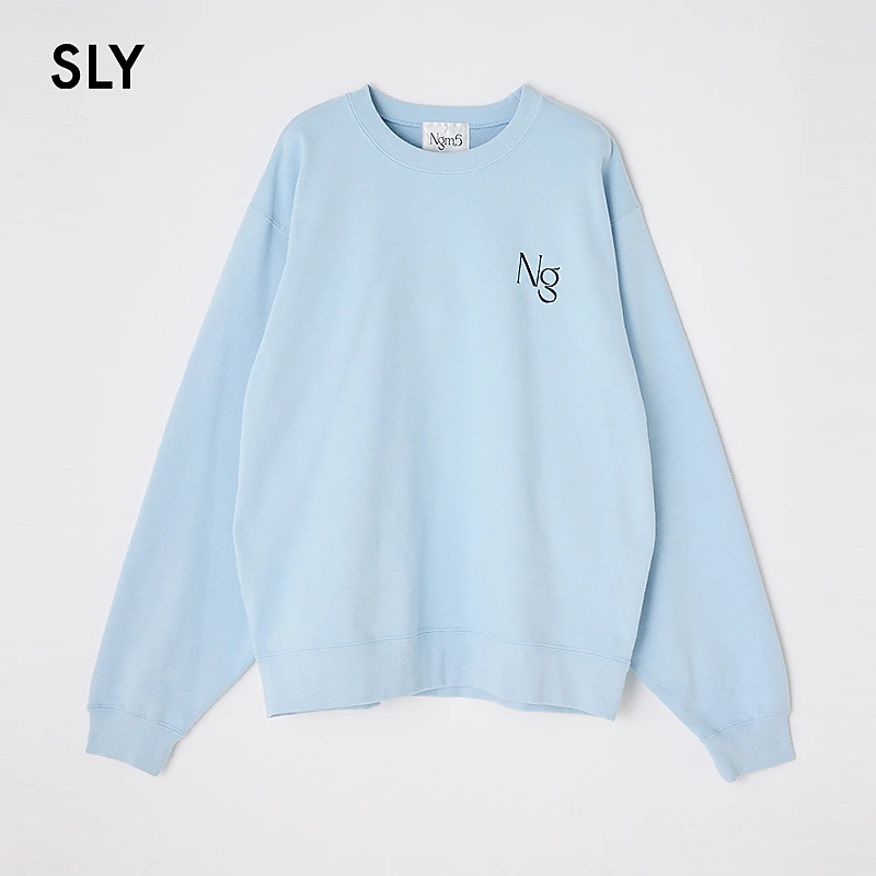 [商场同款新品]SLY x Nagomi 25春刺绣圆领套头卫衣030ISR01-0531