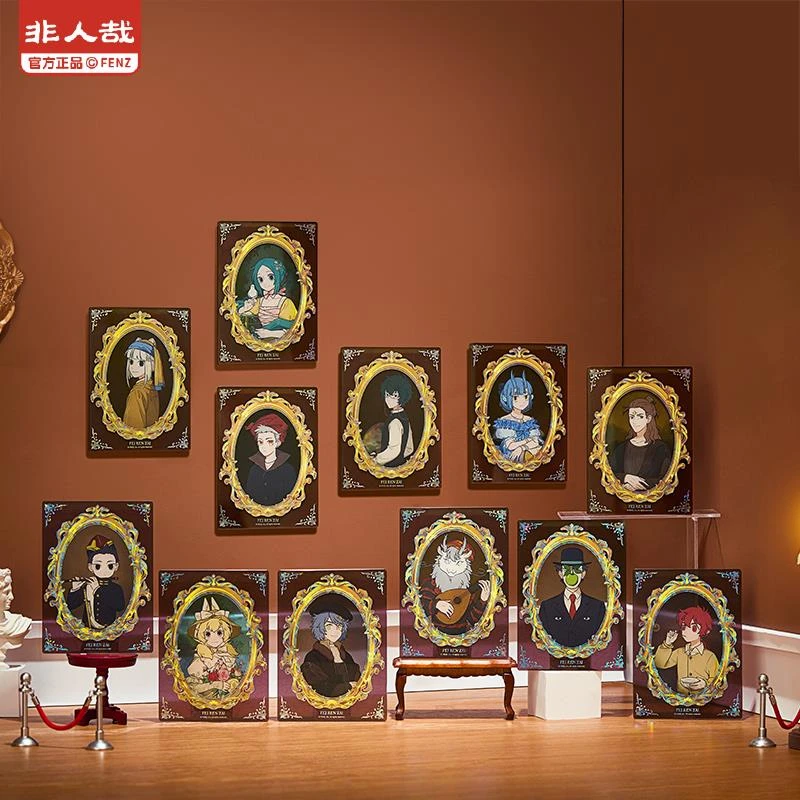 非人哉【名画系列】亚克力透卡盲盒动漫原创卡通烫金收藏卡牌