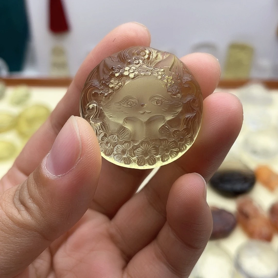 水晶吊坠(赠链)未镶嵌冰****纹