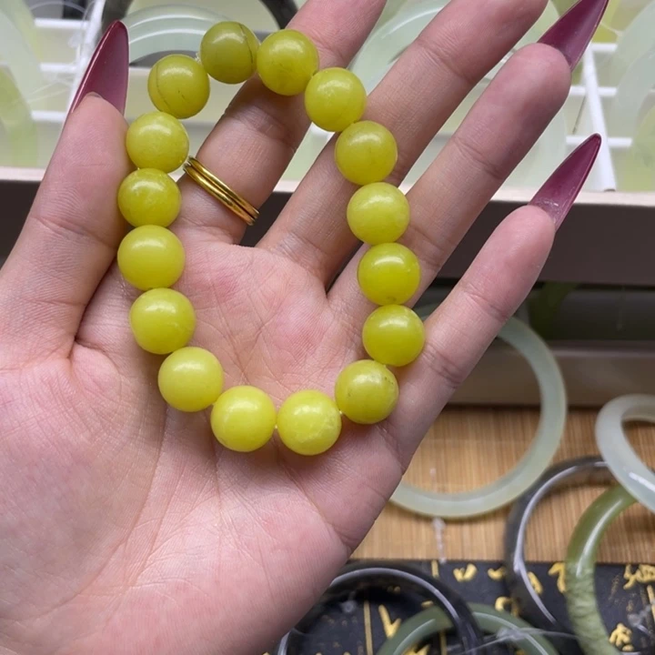 蛇纹石玉手镯未镶嵌悠****）