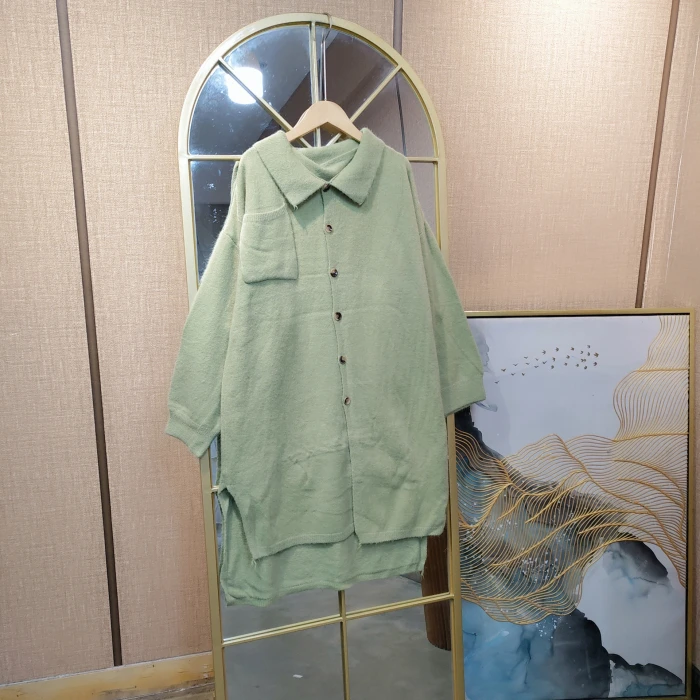 AE632孕妇绿色毛衣裙 90-140