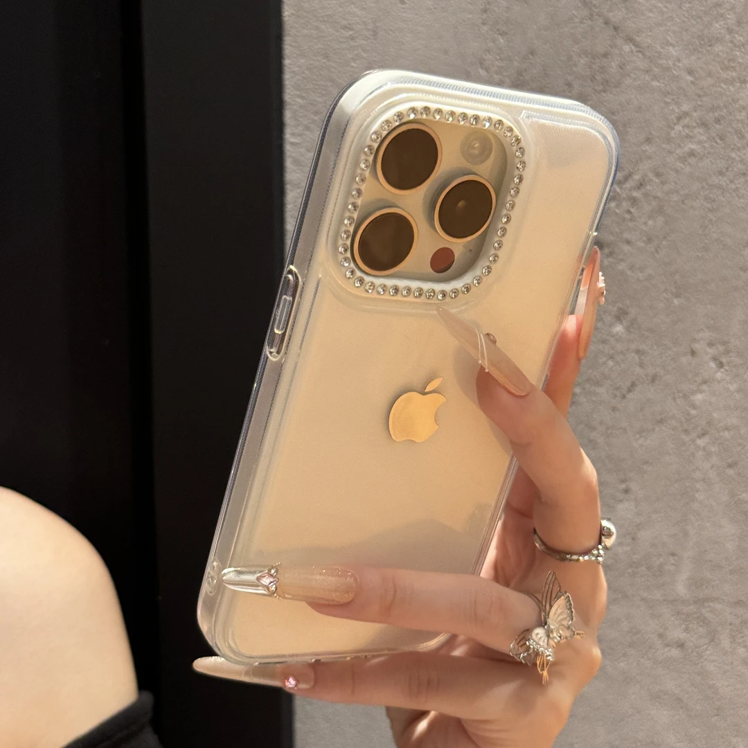 新款高级闪钻二合一果冻适用iPhone16手机壳14苹果15promax气囊13