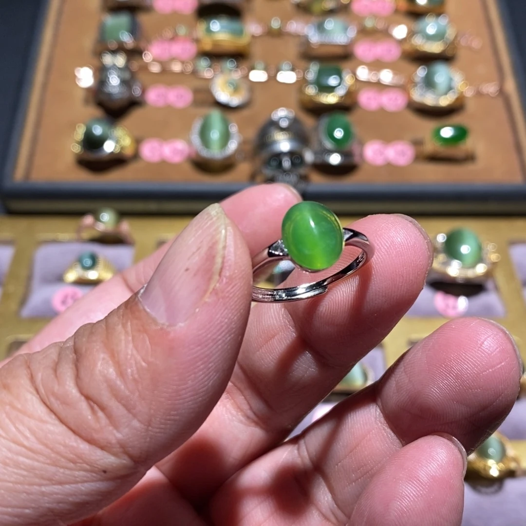 和田玉（碧玉）戒指未镶嵌