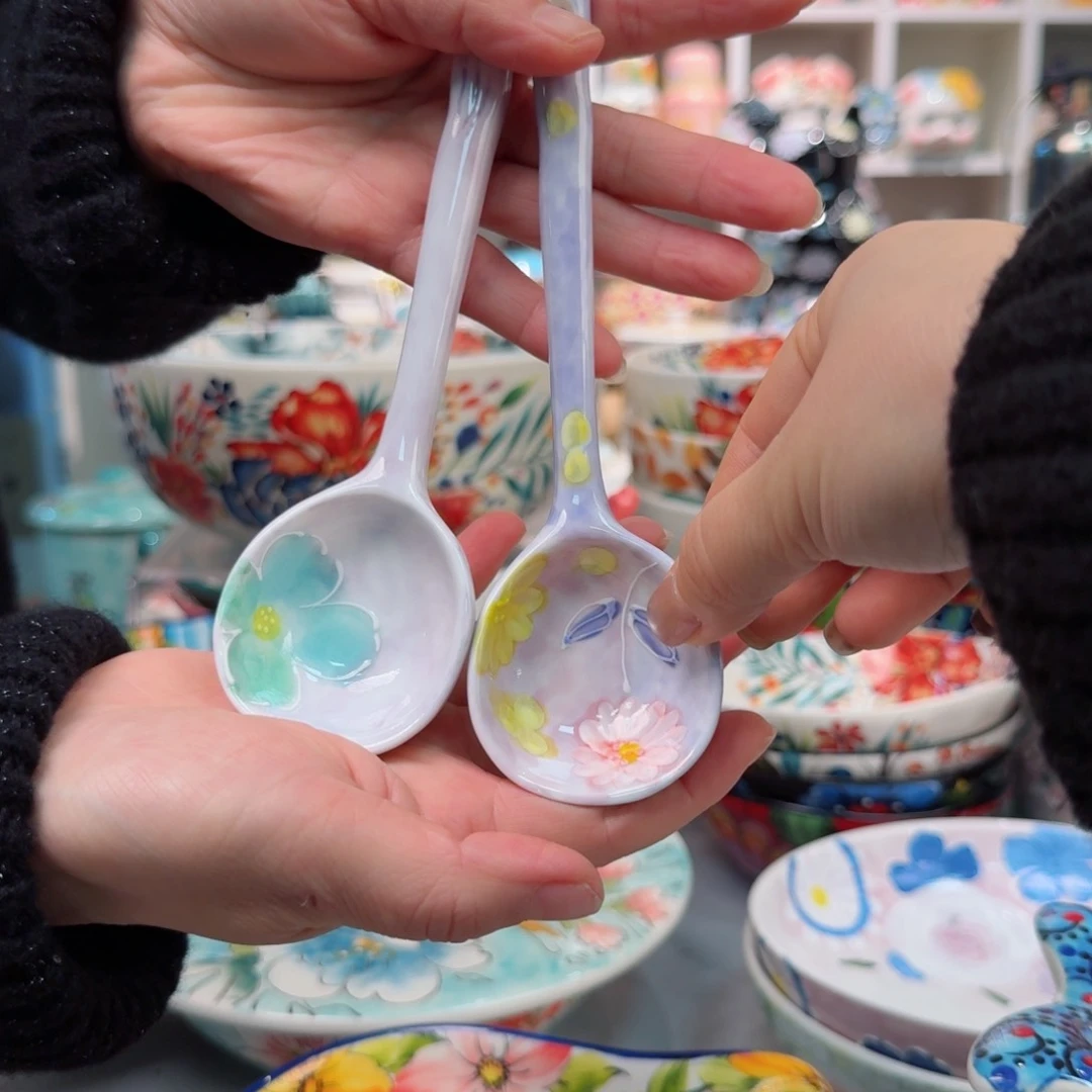 瓷片濑户烧饭勺2只看图