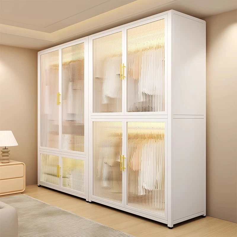 钢制衣柜卧室家用出租房金属铁艺收纳柜子宝宝衣橱儿童简易衣柜