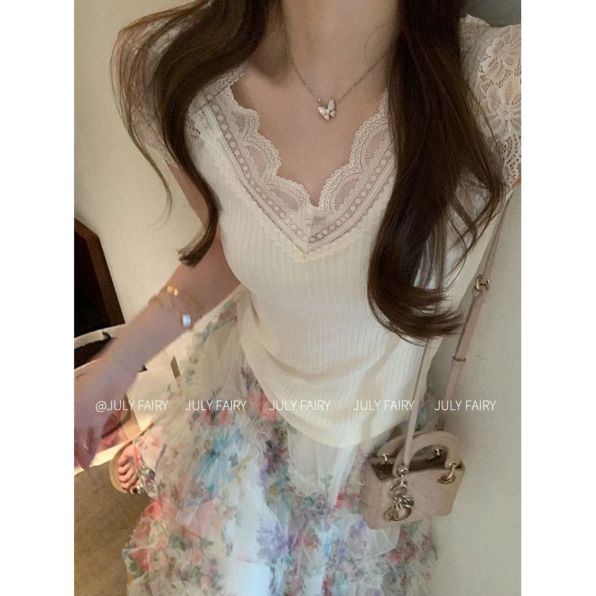 纯欲夏新款清爽百搭网纱半身裙长裙小个子花裙搭上衣套装