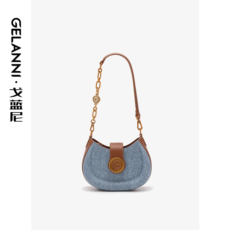 GELANNI潮酷限定蓝色甜甜圈百搭时尚单肩斜挎包
