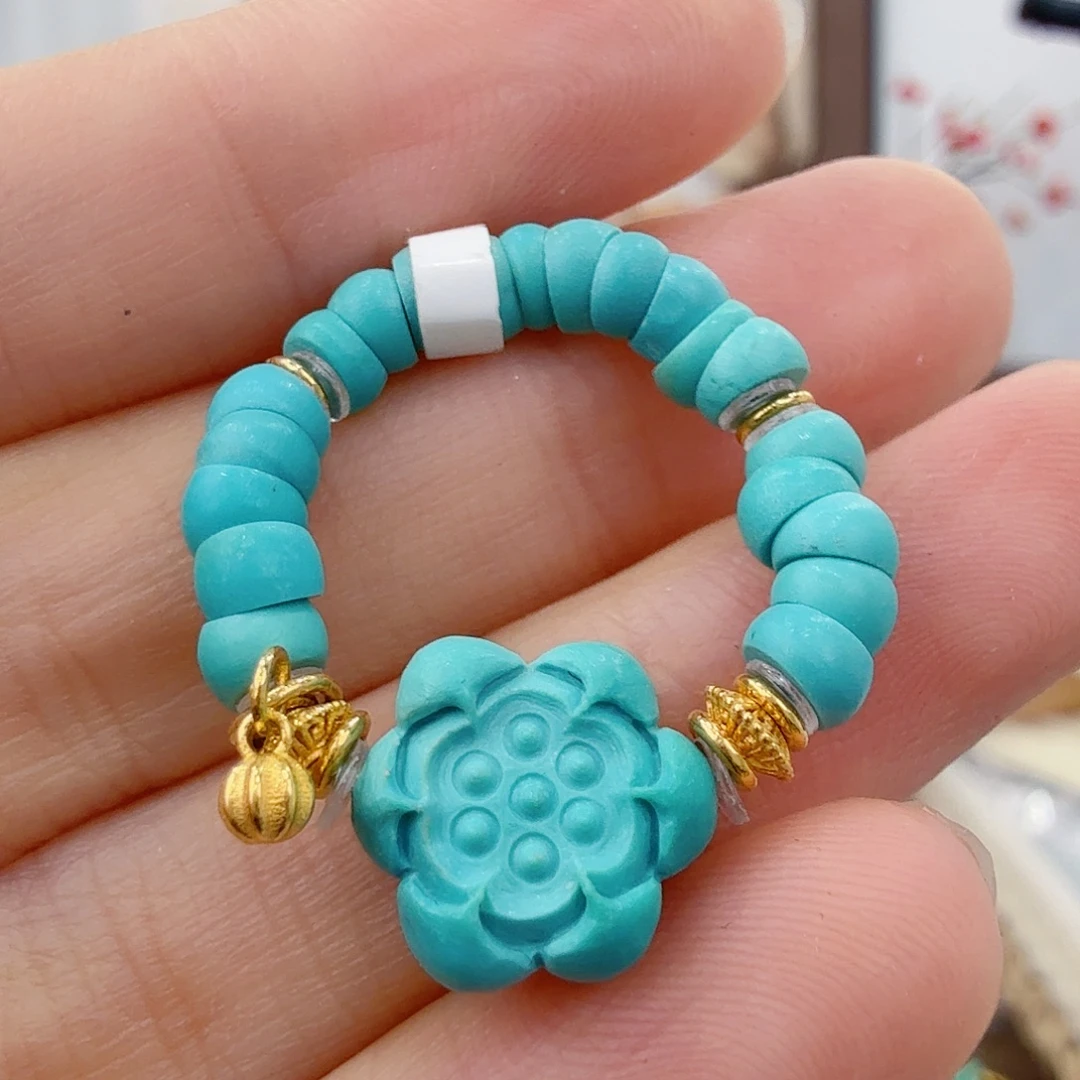 绿松石18K金镶嵌珠宝奇石