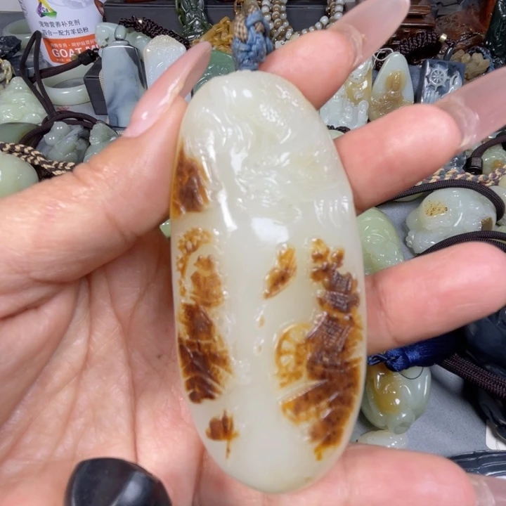 和田玉未镶嵌挂件