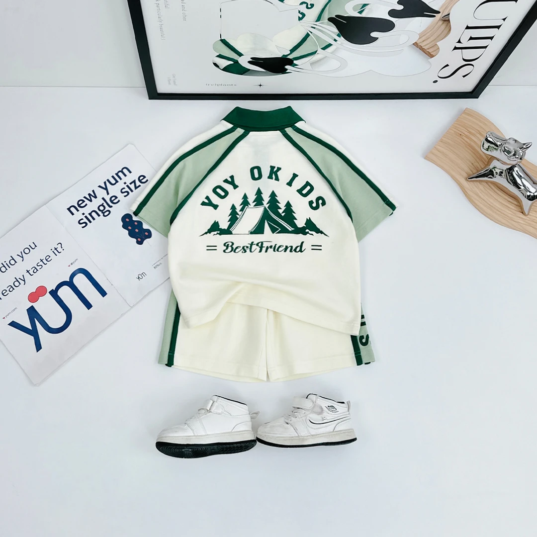 儿童夏装套装夏季2025新款夏男童短袖两件套 WGZ056 悠悠童话童装