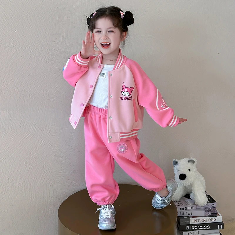 女童库洛米套装2025新款儿童春秋装外套洋气女宝宝春季休闲两件套