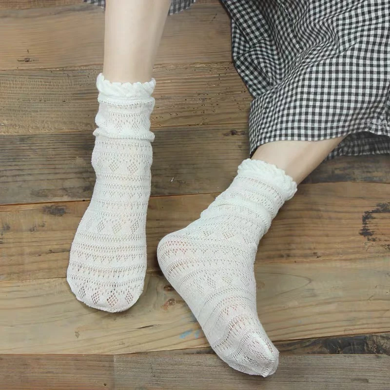 女士夏款网眼堆堆袜