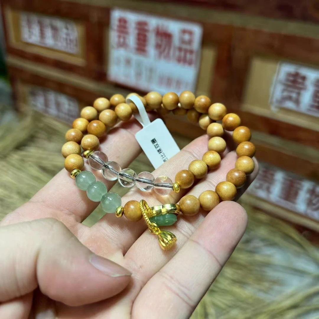 芭比檀双圈手串无礼盒
