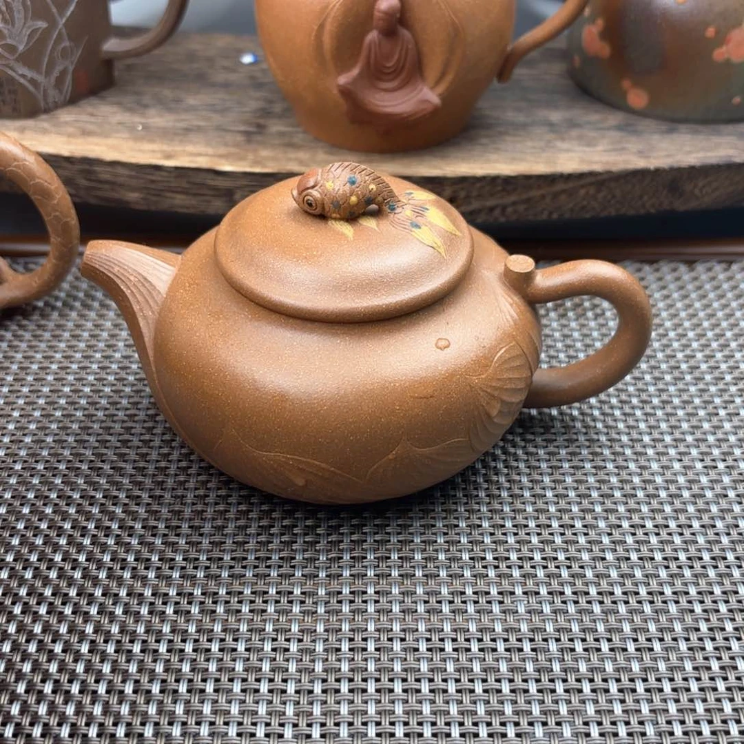 茶壶紫砂金玉满堂黄降坡220c c