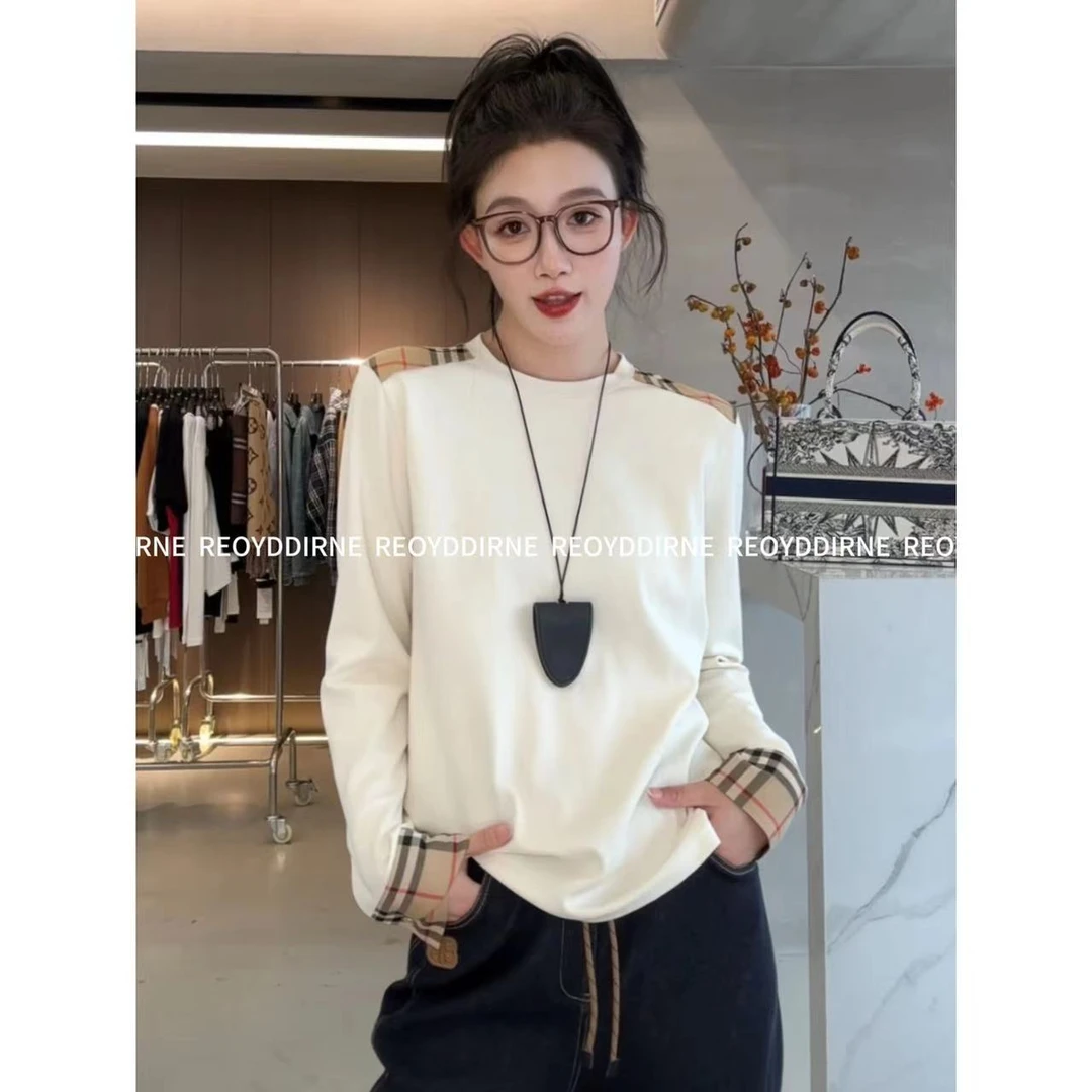 兔兔TUTU-【Reoyddirne】25春小众时尚拼接设计感撞色长袖T恤118067