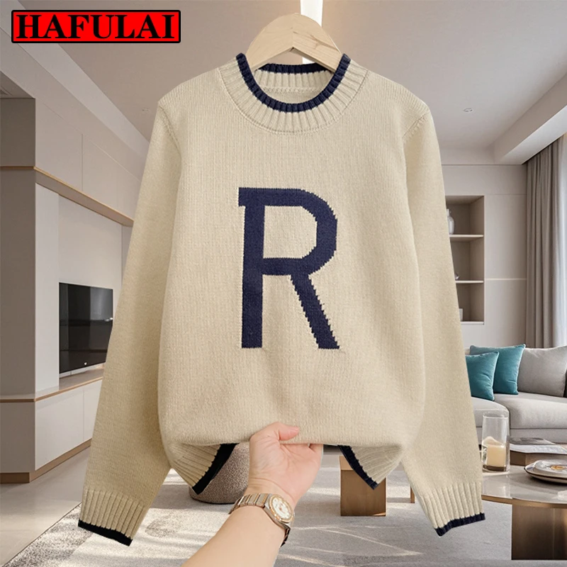 2025春秋季大童简约长袖纯色圆领男毛衣百搭薄款毛衫男童童装儿童