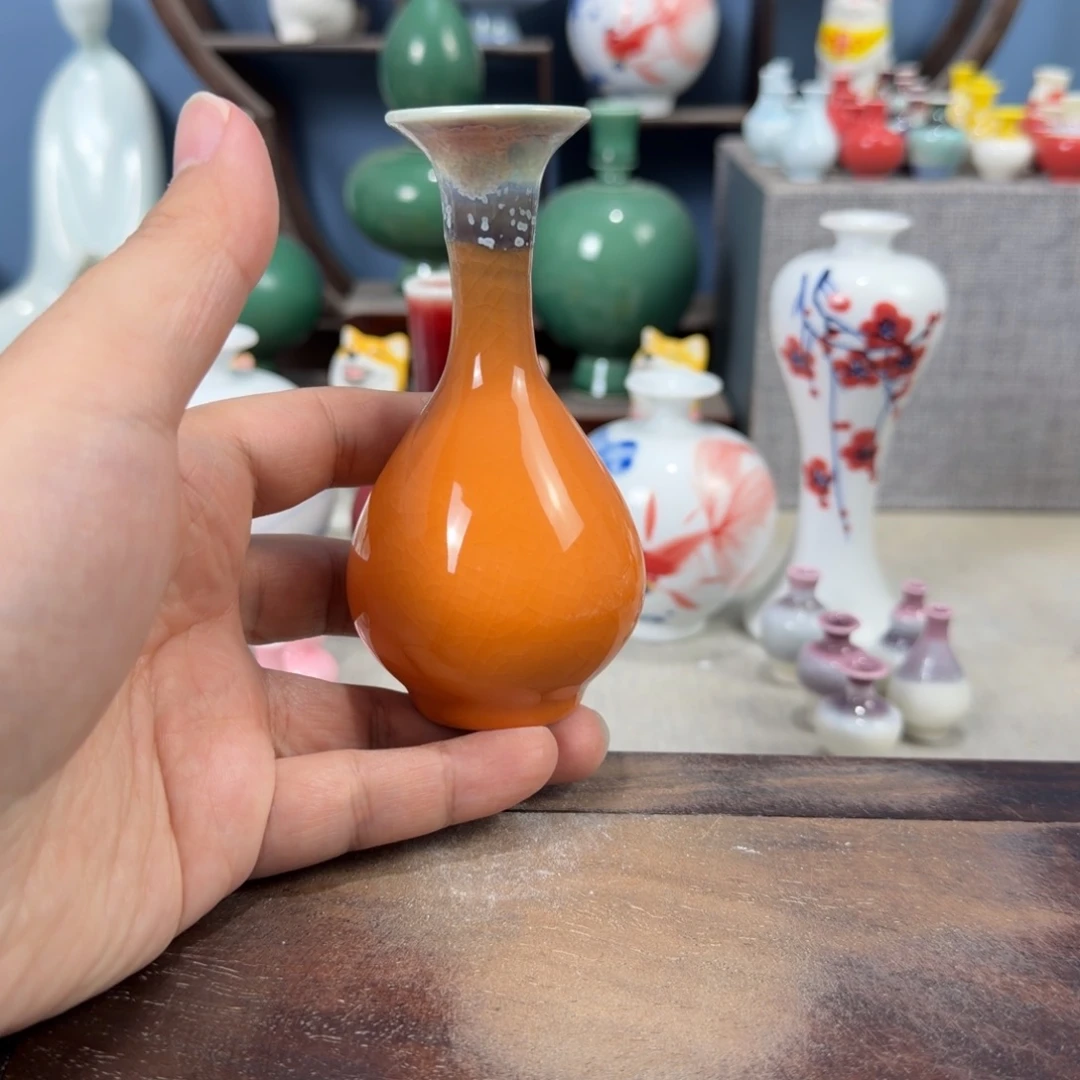 陶瓷手工小花器摆件