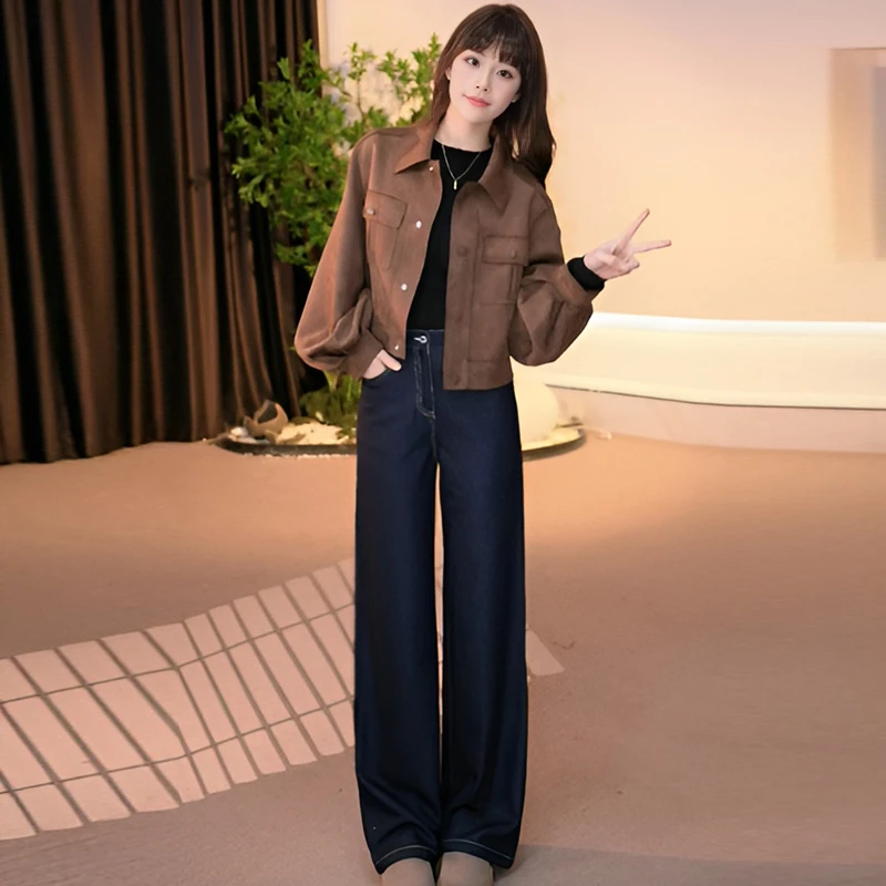 韩版时尚工装短款外套女2025年春秋新款洋气宽松显瘦夹克外穿上衣