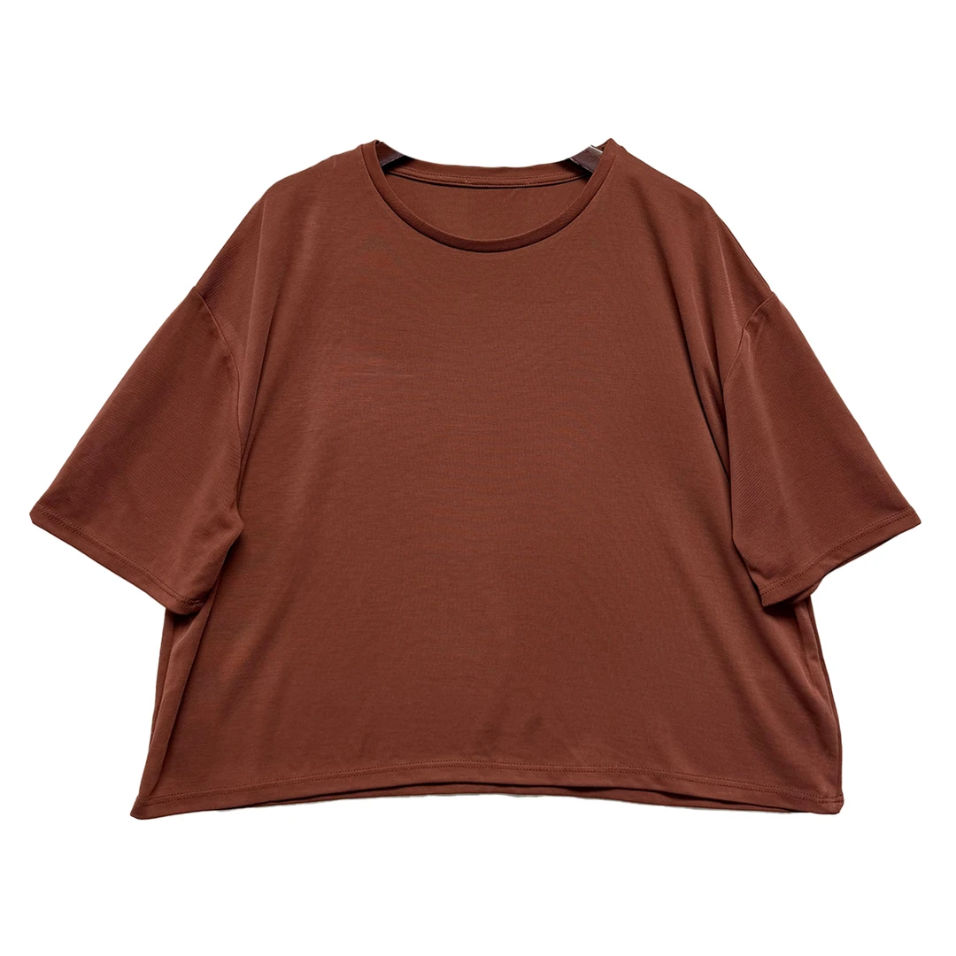 短款休闲风短袖短袖T恤简约舒适百搭潮流莫代尔纤维#6735