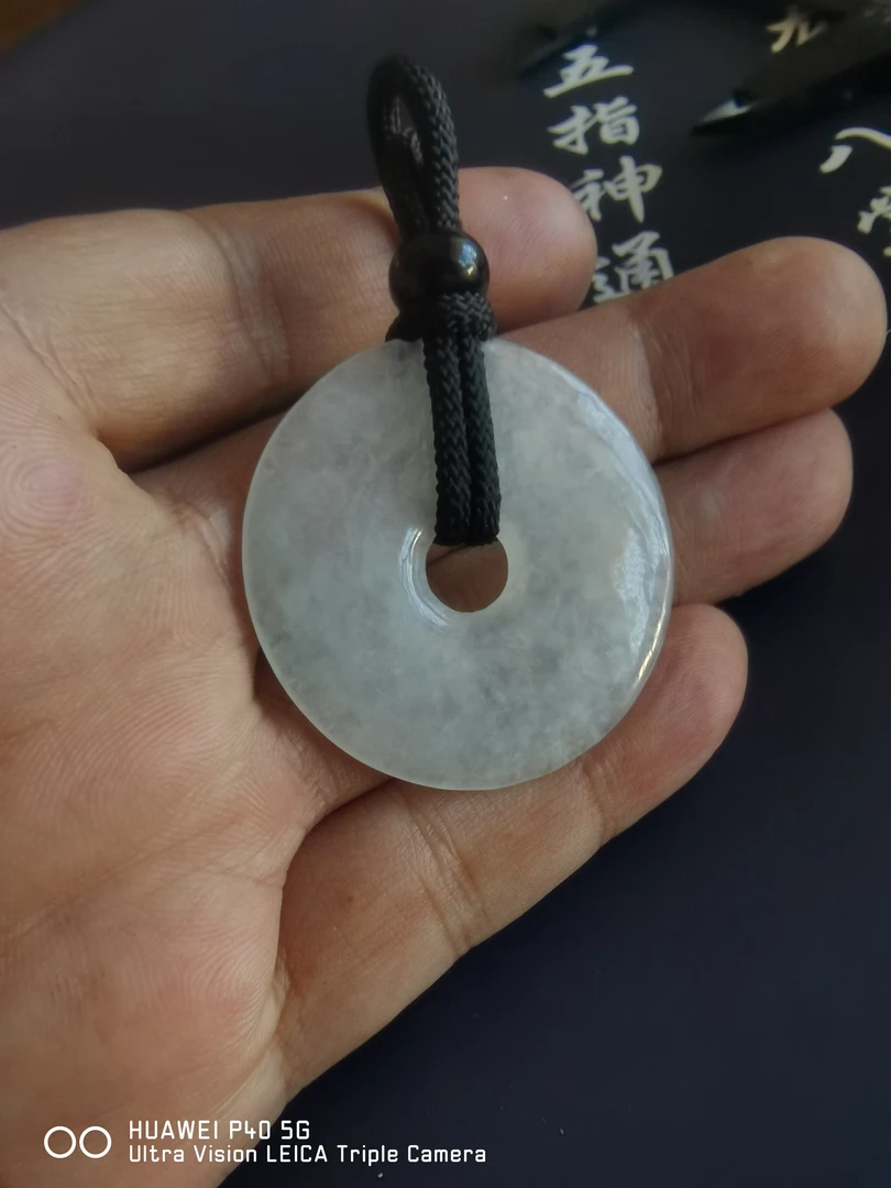 非金属陶瓷吊坠 A货平安扣冰种玉怀古男女通用