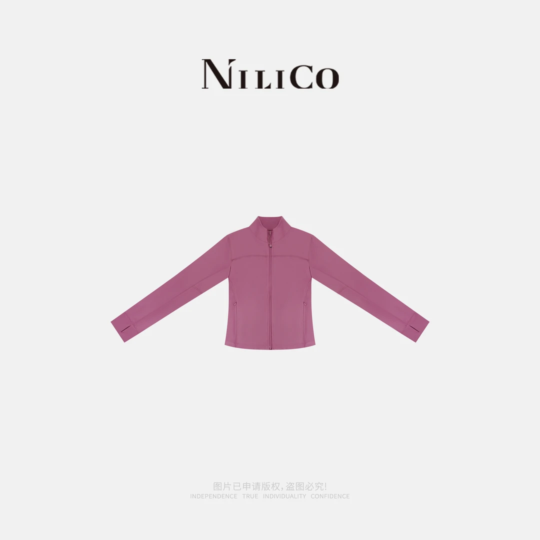 NILICO【张弛有度】运动风简约修身显瘦吸湿塑形立领百搭长袖外套