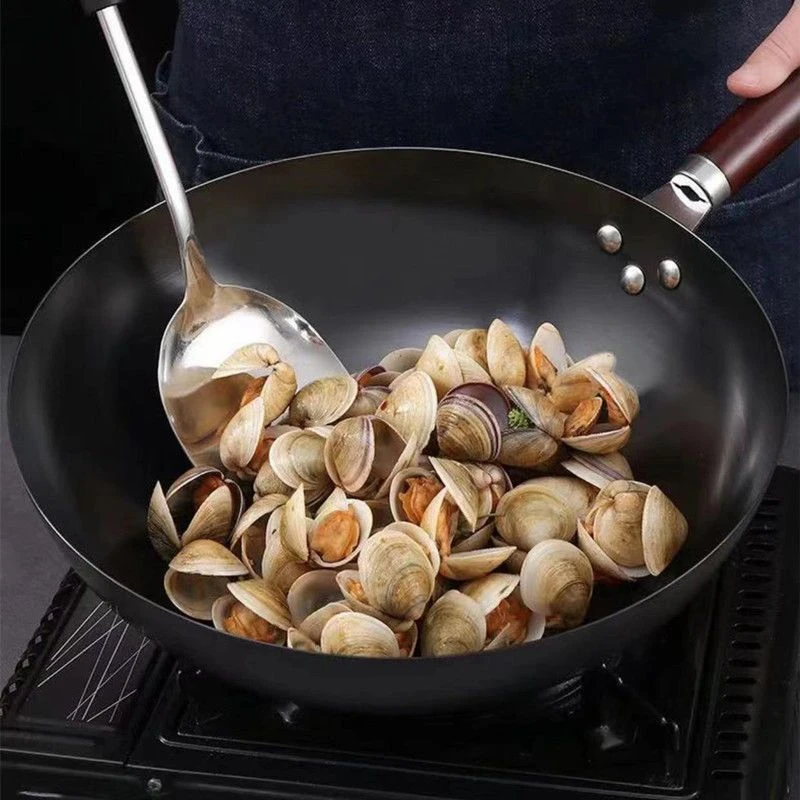 炒锅铁锅不沾锅无涂层不粘锅少烟炒菜锅具 随机发 JY