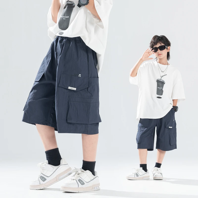 【畅享夏日】夏季新品男童工装短裤儿童五分凉感夏装中大童潮童装