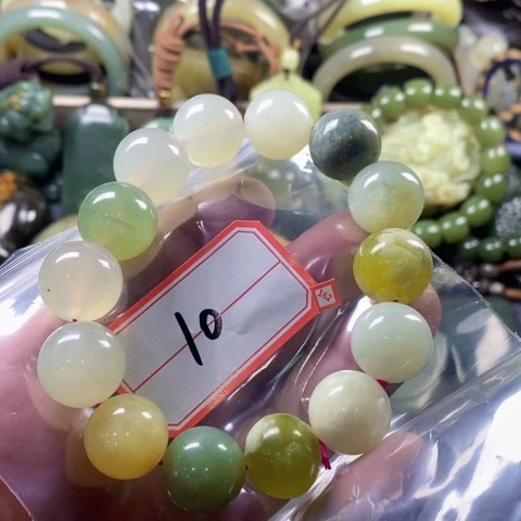 未镶嵌蛇纹石玉手链瑕疵品处理