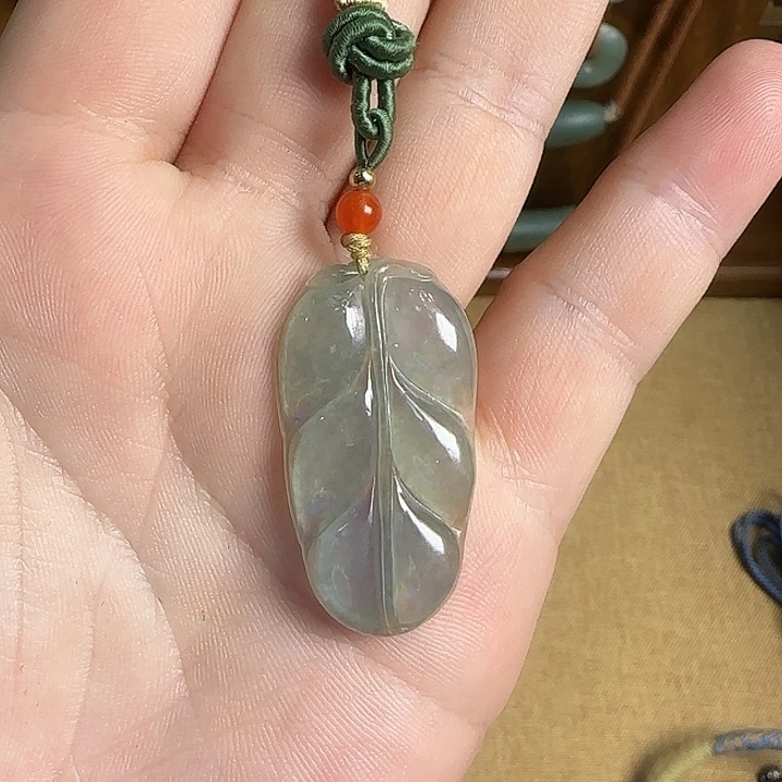 翡翠未镶嵌挂件翡翠叶子挂件