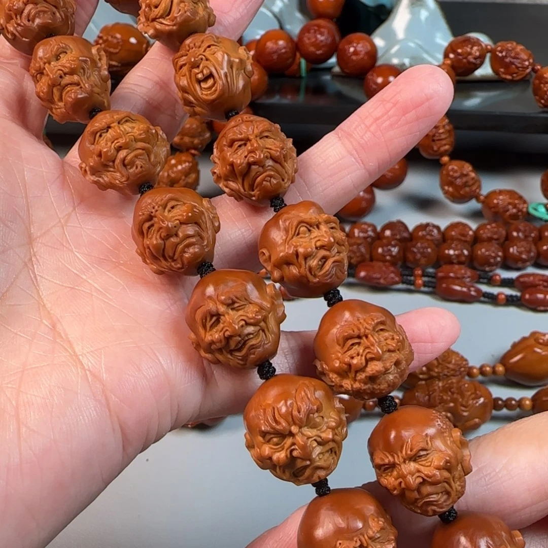 手串橄榄核17老油核十八罗汉手持
