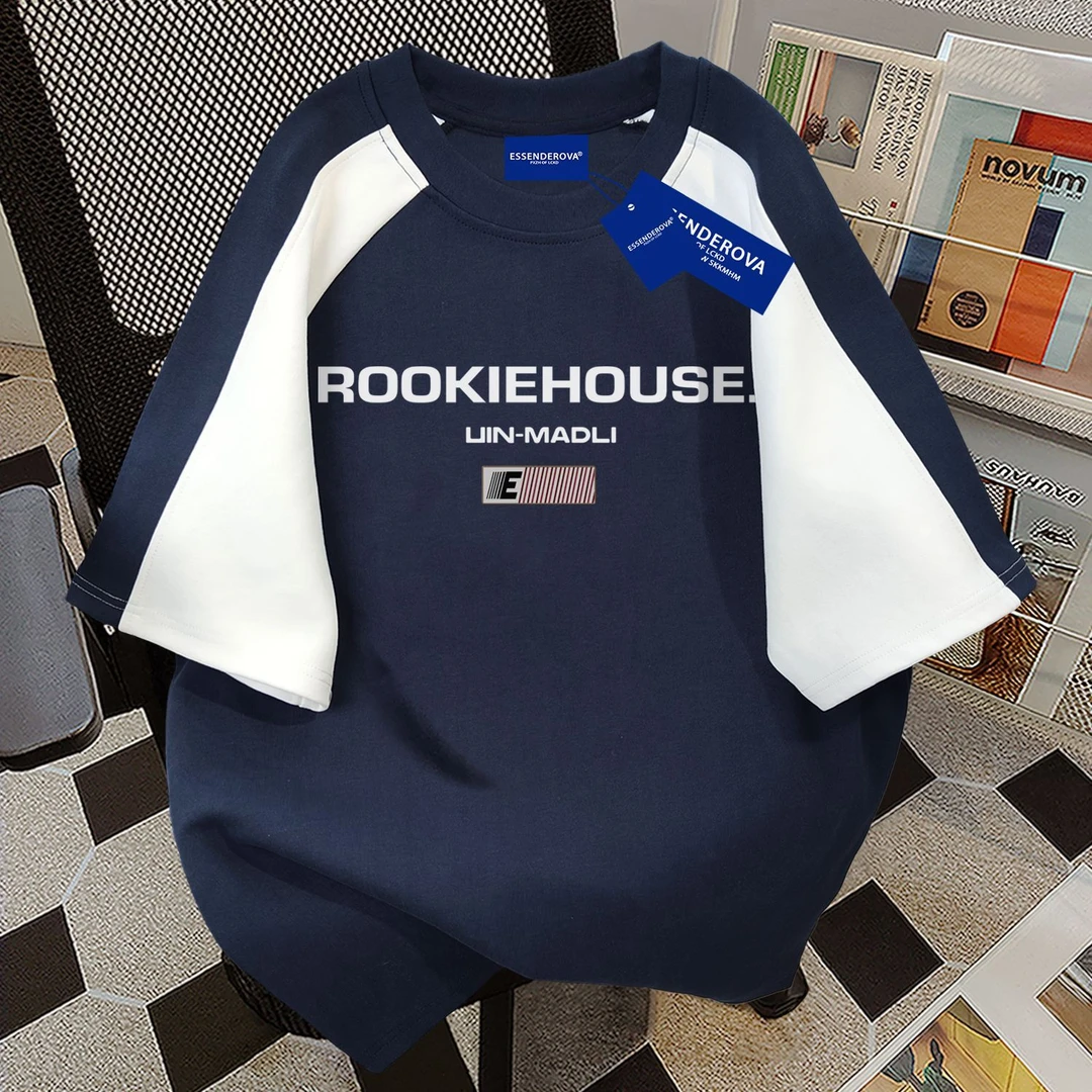 100%纯棉美式复古字母印花短袖t恤女2026夏季新款休闲宽松上衣ins