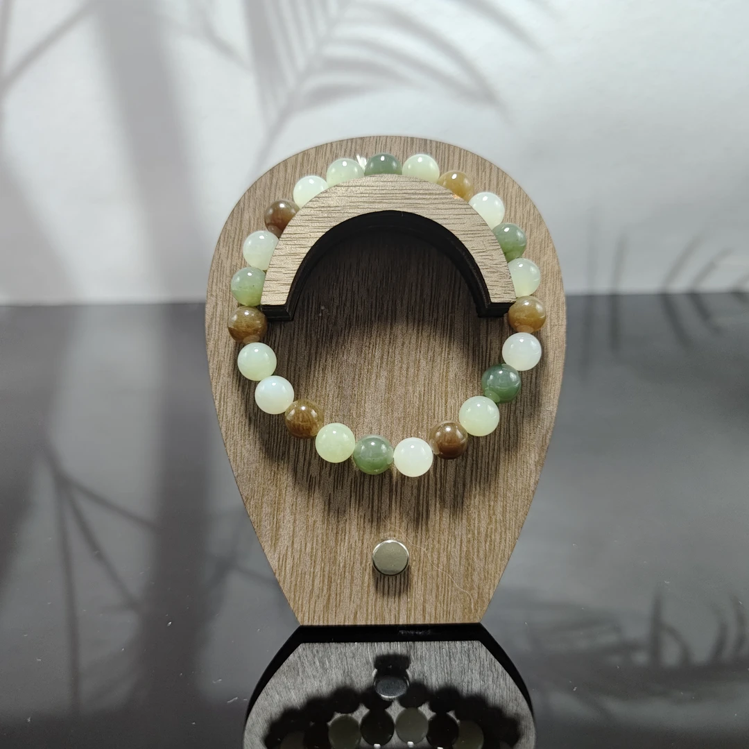 J和田玉多宝圆珠手串（卡8）0982