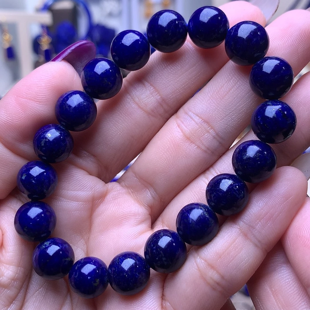 青金石未镶嵌11.3m黑加仑漏