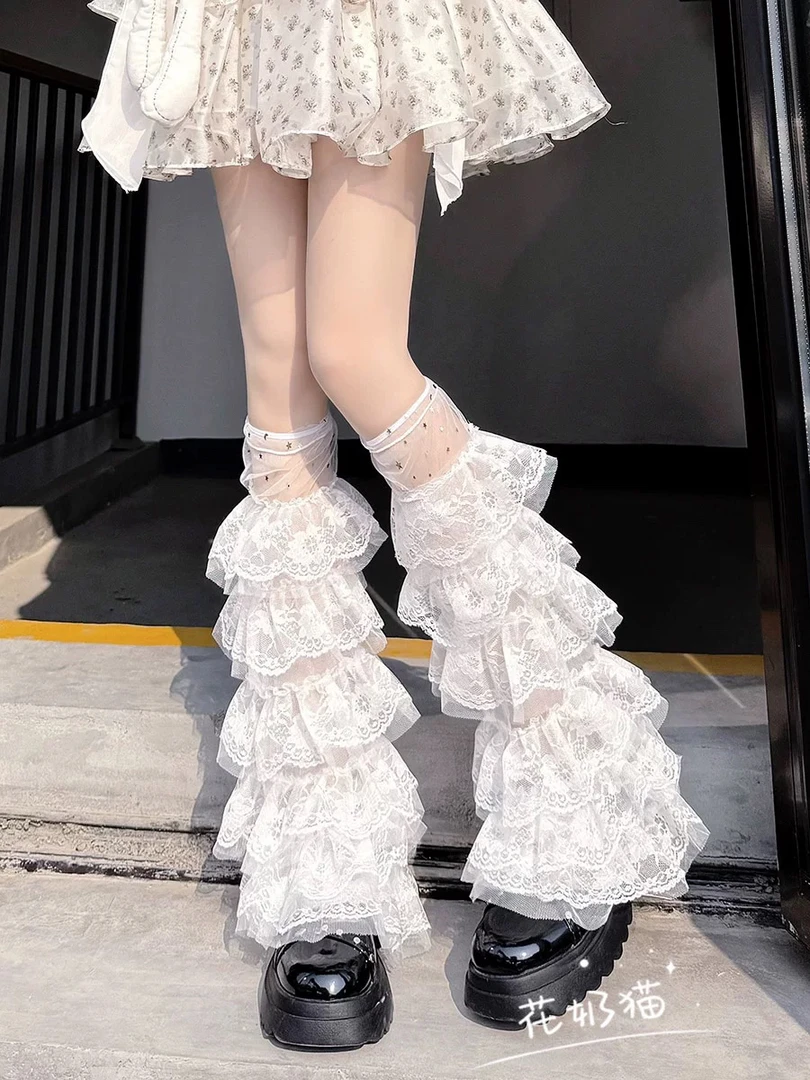 【面条家】夏季蓬蓬纱闪闪百搭时尚袜套